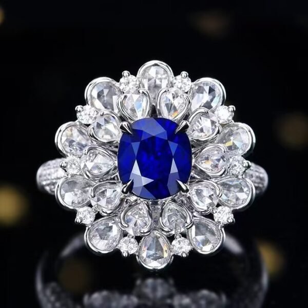 微信图片_20241121170058 Sgarit Fine Jewelry Manufacturer Real 18K Gold 1.82Ct Natural Sri Lanka Royal Blue Sapphire Ring/Pendant Jewellery