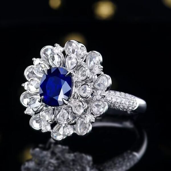 微信图片_202411211700581 Sgarit Fine Jewelry Manufacturer Real 18K Gold 1.82Ct Natural Sri Lanka Royal Blue Sapphire Ring/Pendant Jewellery