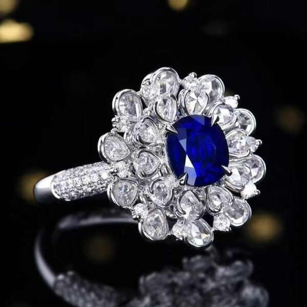 微信图片_20241121170059 Sgarit Fine Jewelry Manufacturer Real 18K Gold 1.82Ct Natural Sri Lanka Royal Blue Sapphire Ring/Pendant Jewellery