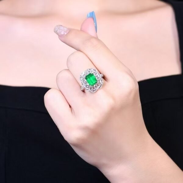 微信图片_202411211701451 Sgarit Fine Jewelry Manufacturer Real 18K Gold 3.02Ct Afghanistan Natural Gemstone Green Emerald Ring Jewellery