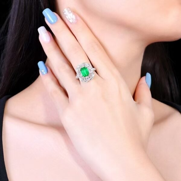 微信图片_202411211701452 Sgarit Fine Jewelry Manufacturer Real 18K Gold 3.02Ct Afghanistan Natural Gemstone Green Emerald Ring Jewellery