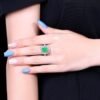 微信图片_202411211701453 Sgarit Fine Jewelry Manufacturer Real 18K Gold 3.02Ct Afghanistan Natural Gemstone Green Emerald Ring Jewellery