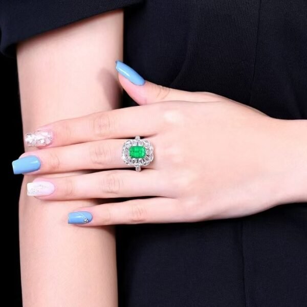微信图片_202411211701453 Sgarit Fine Jewelry Manufacturer Real 18K Gold 3.02Ct Afghanistan Natural Gemstone Green Emerald Ring Jewellery
