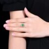 微信图片_202411211702246 Sgarit Fine Jewelry Manufacturer Real 18K Gold 0.52Ct Natural Gemstone Green Emerald Ring Jewellery