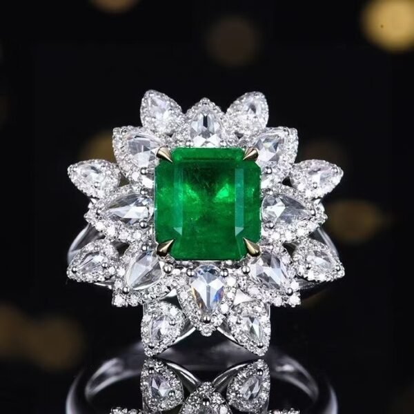 微信图片_20241121170304 Sgarit Fine Jewelry Manufacturer Real 18K Gold 2.56Ct Colombia Natural Gemstone Green Emerald Ring Jewellery