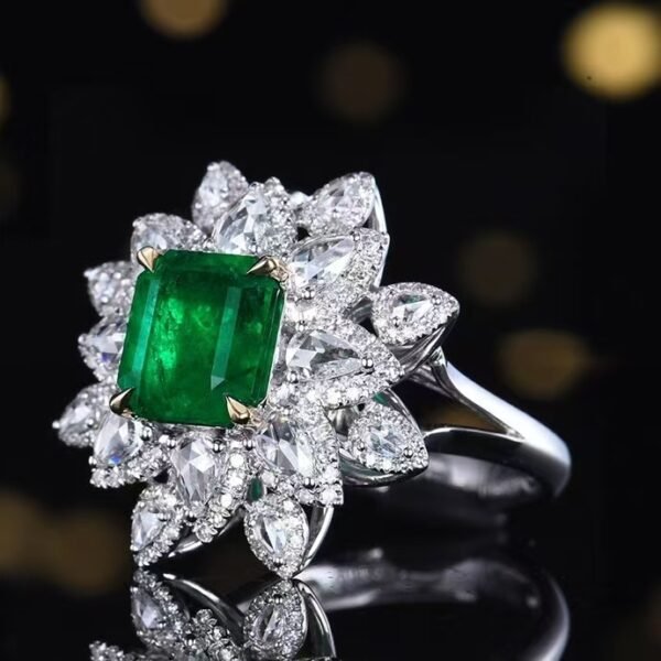 微信图片_202411211703041 Sgarit Fine Jewelry Manufacturer Real 18K Gold 2.56Ct Colombia Natural Gemstone Green Emerald Ring Jewellery