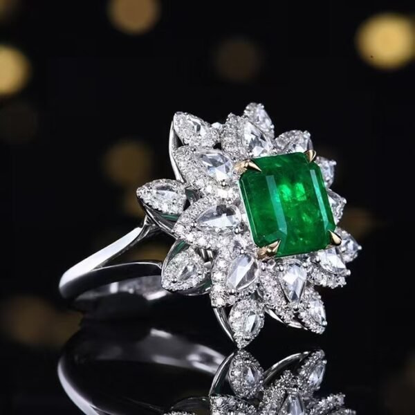 微信图片_202411211703042 Sgarit Fine Jewelry Manufacturer Real 18K Gold 2.56Ct Colombia Natural Gemstone Green Emerald Ring Jewellery