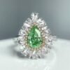 微信图片_20241121170320 Sgarit Fine Jewelry Manufacturer Real 18K Gold 1.02Ct Natural Green Diamond Ring Jewellery