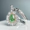 微信图片_202411211703201 Sgarit Fine Jewelry Manufacturer Real 18K Gold 1.02Ct Natural Green Diamond Ring Jewellery