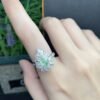 微信图片_202411211703203 Sgarit Fine Jewelry Manufacturer Real 18K Gold 1.02Ct Natural Green Diamond Ring Jewellery