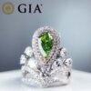 微信图片_20241121170336 Sgarit Fine Jewelry Manufacturer Real 18K Gold 1.03Ct Natural Green Diamond Ring Jewellery