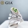 微信图片_202411211703362 Sgarit Fine Jewelry Manufacturer Real 18K Gold 1.03Ct Natural Green Diamond Ring Jewellery