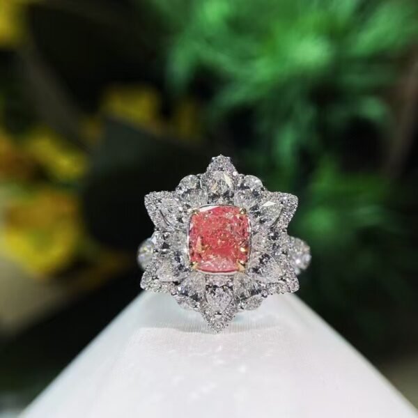 微信图片_20241121170356 Sgarit Fine Jewelry Manufacturer Real 18K Gold 1.515Ct Natural Pink Diamond Ring Jewellery