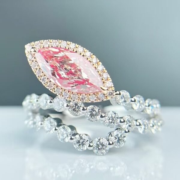 微信图片_20241121170411 Sgarit Fine Jewelry Manufacturer Real 18K White Gold 1.05Ct Natural Pink Diamond Ring Jewellery