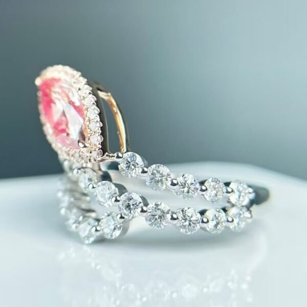 微信图片_202411211704111 Sgarit Fine Jewelry Manufacturer Real 18K White Gold 1.05Ct Natural Pink Diamond Ring Jewellery