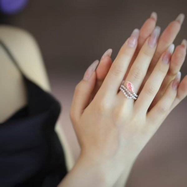微信图片_202411211704121 Sgarit Fine Jewelry Manufacturer Real 18K White Gold 1.05Ct Natural Pink Diamond Ring Jewellery
