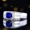 微信图片_202411230932191 Sgarit Fine Jewelry Manufacturer 18K White Gold Cushion Cut Myanmar 0.97Ct Natural Gemstone Royal Blue Sapphire Ring Jewellery For Man