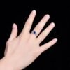 微信图片_202411230932195 Sgarit Fine Jewelry Manufacturer 18K White Gold Cushion Cut Myanmar 0.97Ct Natural Gemstone Royal Blue Sapphire Ring Jewellery For Man
