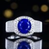 微信图片_20241123093240 Sgarit Fine Jewelry Manufacturer 18K White Gold Round Brilliant Cut Sri Lanka 3.05Ct Natural Gemstone Royal Blue Sapphire Ring Jewellery For Man