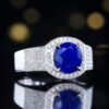 微信图片_202411230932402 Sgarit Fine Jewelry Manufacturer 18K White Gold Round Brilliant Cut Sri Lanka 3.05Ct Natural Gemstone Royal Blue Sapphire Ring Jewellery For Man