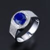 微信图片_202411230932404 Sgarit Fine Jewelry Manufacturer 18K White Gold Round Brilliant Cut Sri Lanka 3.05Ct Natural Gemstone Royal Blue Sapphire Ring Jewellery For Man