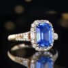 微信图片_202411230933042 Sgarit Fine Jewelry Manufacturer 18K White Gold Emerald Cut Sri Lanka 2.51Ct Natural Gemstone Cornflower Blue Sapphire Ring Jewellery