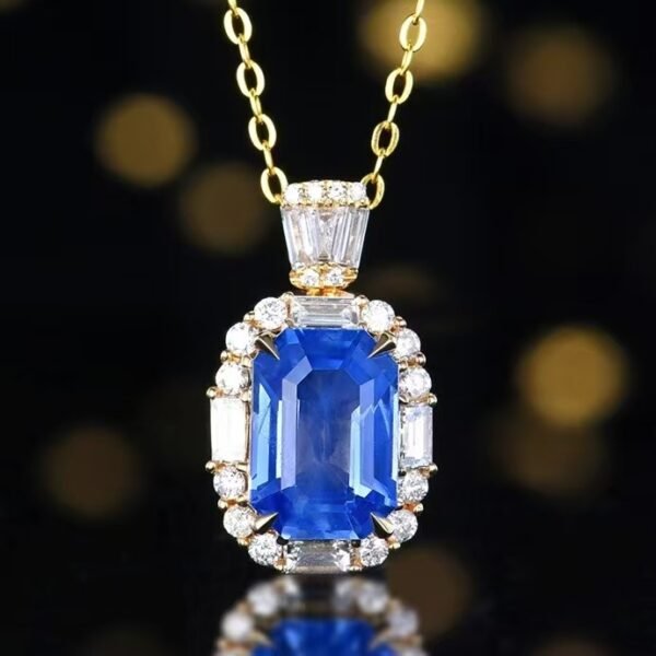 微信图片_202411230933043 Sgarit Fine Jewelry Manufacturer 18K White Gold Emerald Cut Sri Lanka 2.51Ct Natural Gemstone Cornflower Blue Sapphire Ring Jewellery