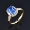 微信图片_20241123093305 Sgarit Fine Jewelry Manufacturer 18K White Gold Emerald Cut Sri Lanka 2.51Ct Natural Gemstone Cornflower Blue Sapphire Ring Jewellery