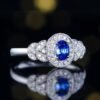 微信图片_202411230933252 Sgarit Fine Jewelry Manufacturer 18K White Gold Oval Cut Sri Lanka 0.43Ct Natural Gemstone Unheated Royal Vivid Blue Sapphire Ring Jewellery
