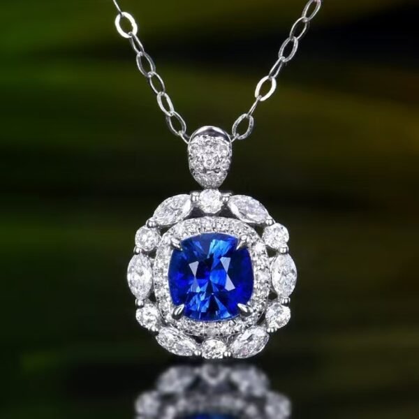 Sgarit Fine Jewelry Manufacturer 18K White Gold Pear Cut Sri Lanka 0.67Ct Natural Gemstone Royal Blue Sapphire Ring Jewellery