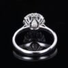 Sgarit Fine Jewelry Manufacturer 18K White Gold Pear Cut Sri Lanka 0.67Ct Natural Gemstone Royal Blue Sapphire Ring Jewellery