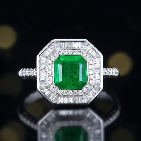 微信图片_20241123093454 Sgarit Fine Jewelry Manufacturer 18K White Gold Emerald Cut Zambia 1.55Ct Natural Gemstone Green Emerald Ring/Pendant Jewellery