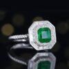 微信图片_202411230934542 Sgarit Fine Jewelry Manufacturer 18K White Gold Emerald Cut Zambia 1.55Ct Natural Gemstone Green Emerald Ring/Pendant Jewellery