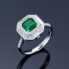 微信图片_202411230934544 Sgarit Fine Jewelry Manufacturer 18K White Gold Emerald Cut Zambia 1.55Ct Natural Gemstone Green Emerald Ring/Pendant Jewellery