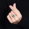 微信图片_202411230934545 Sgarit Fine Jewelry Manufacturer 18K White Gold Emerald Cut Zambia 1.55Ct Natural Gemstone Green Emerald Ring/Pendant Jewellery