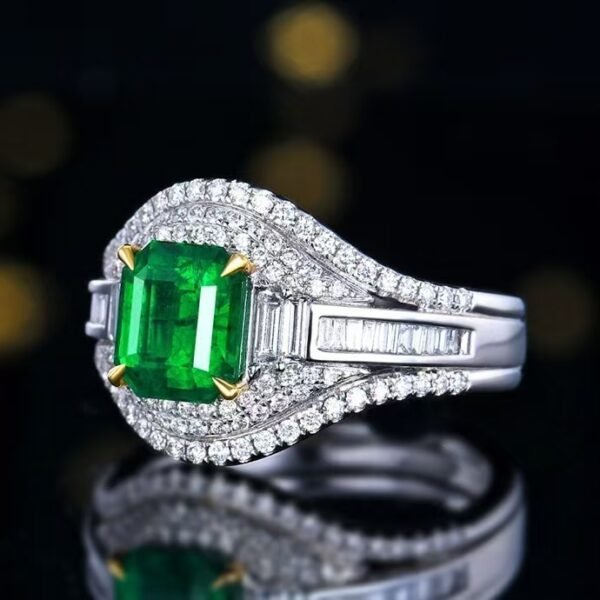 微信图片_202411230936001 Sgarit Fine Jewelry Manufacturer 18K White Gold Emerald Cut Zambia 1.66Ct Natural Gemstone Walton Green Emerald Ring Jewellery