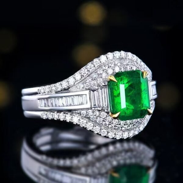 微信图片_202411230936002 Sgarit Fine Jewelry Manufacturer 18K White Gold Emerald Cut Zambia 1.66Ct Natural Gemstone Walton Green Emerald Ring Jewellery