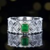 微信图片_20241123093619 Sgarit Fine Jewelry Manufacturer 18K White Gold Emerald Cut 0.7Ct Natural Gemstone Vivid Green Emerald Ring Jewellery