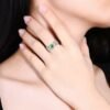 微信图片_20241123093620 Sgarit Fine Jewelry Manufacturer 18K White Gold Emerald Cut 0.7Ct Natural Gemstone Vivid Green Emerald Ring Jewellery