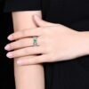 微信图片_202411230936201 Sgarit Fine Jewelry Manufacturer 18K White Gold Emerald Cut 0.7Ct Natural Gemstone Vivid Green Emerald Ring Jewellery