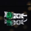 微信图片_202411230936341 Sgarit Fine Jewelry Manufacturer 18K White Gold Emerald Cut Vvg 1.15Ct Natural Gemstone Green Emerald Ring Jewellery