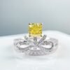 微信图片_20241123093647 Sgarit Fine Jewelry Manufacturer 18K Gold Cushion Cut Vvs2 0.73Ct Natural Fancy Yellow Diamond Ring Jewellery