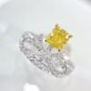 微信图片_202411230936481 Sgarit Fine Jewelry Manufacturer 18K Gold Cushion Cut Vvs2 0.73Ct Natural Fancy Yellow Diamond Ring Jewellery