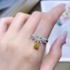 微信图片_202411230936482 Sgarit Fine Jewelry Manufacturer 18K Gold Cushion Cut Vvs2 0.73Ct Natural Fancy Yellow Diamond Ring Jewellery