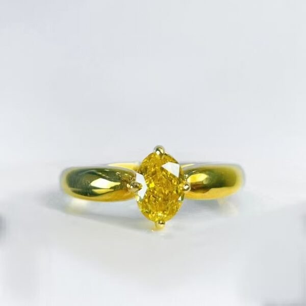 微信图片_20241123093731 Sgarit Fine Jewelry Manufacturer 18K Gold Oval Cut Si1 1Ct Natural Fancy Yellow Diamond Ring Jewellery
