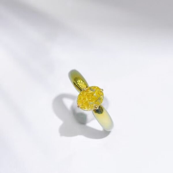 微信图片_20241123093747 Sgarit Fine Jewelry Manufacturer 18K Gold Oval Cut Vs 1.01Ct Natural Fancy Yellow Diamond Ring Jewellery
