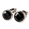 1 (3) 925 silver 8mm black spinel citrine amethyst sky blue topaz natural crystal stud earrings