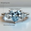 1740013769365 Sgarit Jewelry 925 Silver Gemstone Ring 8.5mm 2.5ct Sky Blue Topaz Natural Gemstone Crystal Ring for Women