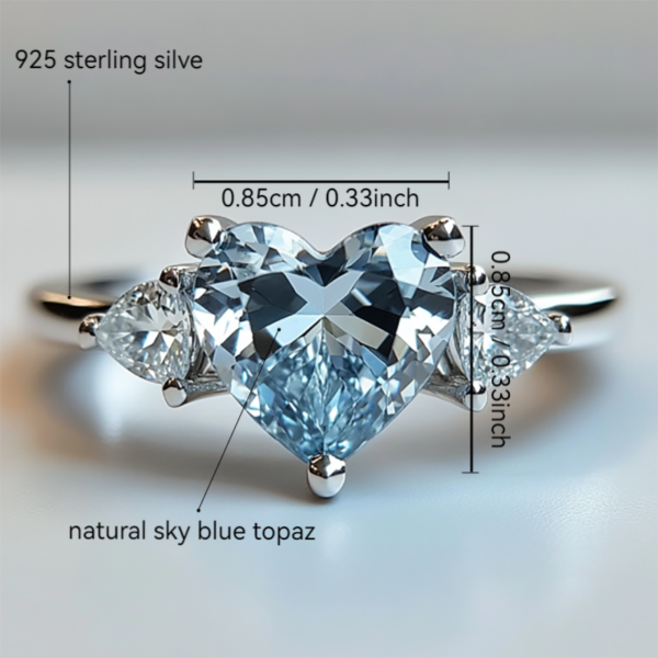 1740013769365 Sgarit Jewelry 925 Silver Gemstone Ring 8.5mm 2.5ct Sky Blue Topaz Natural Gemstone Crystal Ring for Women