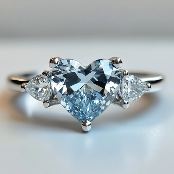 800c Sgarit Jewelry 925 Silver Gemstone Ring 8.5mm 2.5ct Sky Blue Topaz Natural Gemstone Crystal Ring for Women